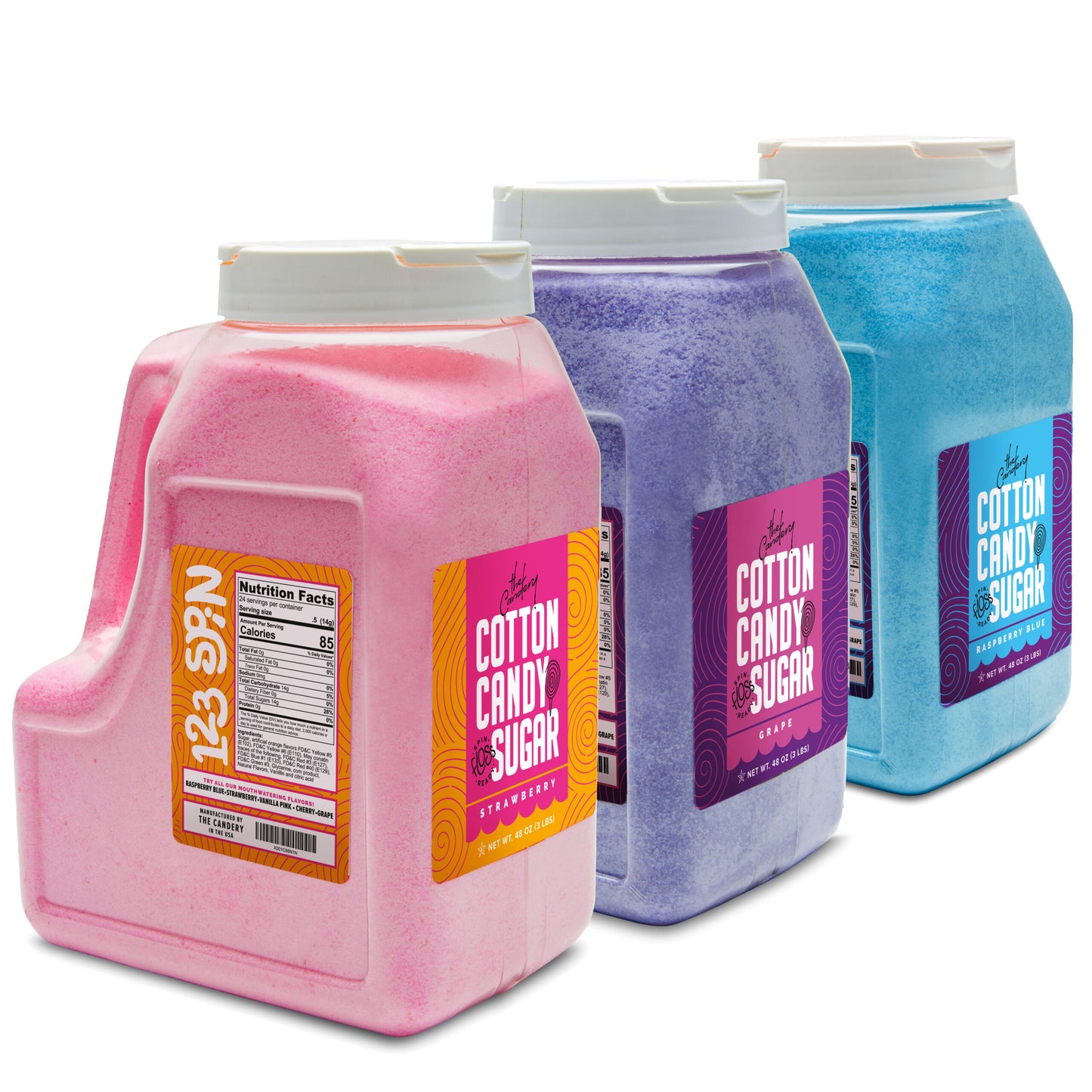 3-Pack Jumbo (6 lb) Cotton Candy Floss Sugar