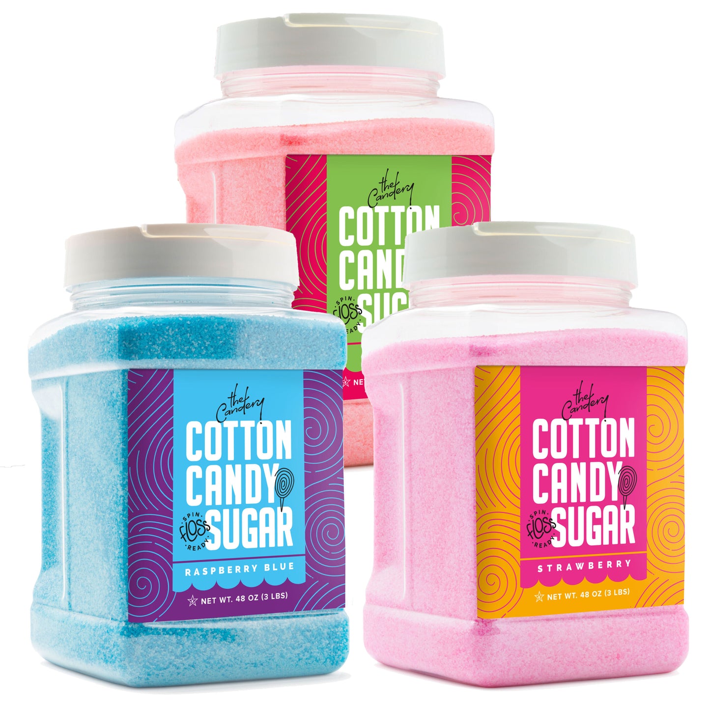 3-Pack Large (3 lb) Cotton Candy Floss Sugar