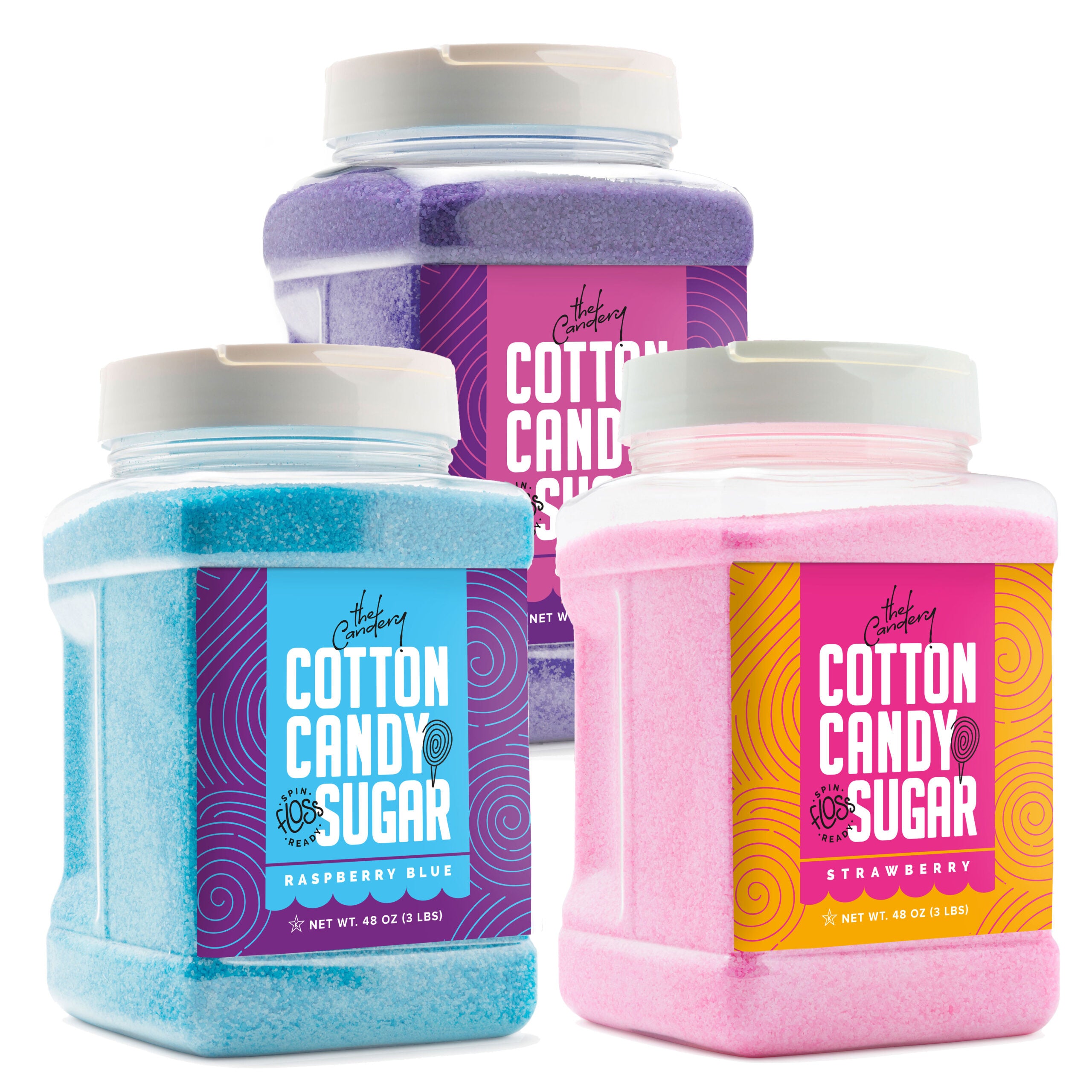 3 Pack Large 3 Lb Cotton Candy Floss Sugar The Candery 1451
