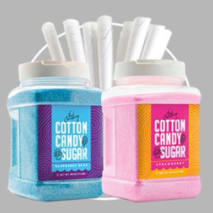 2-PACK LARGE (3 lb) COTTON CANDY FLOSS SUGAR WITH CONES