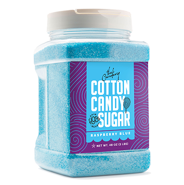 Large (3 lb) Cotton Candy Floss Sugar, Raspberry Blue