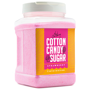 Large (3 lb) Cotton Candy Floss Sugar, Strawberry