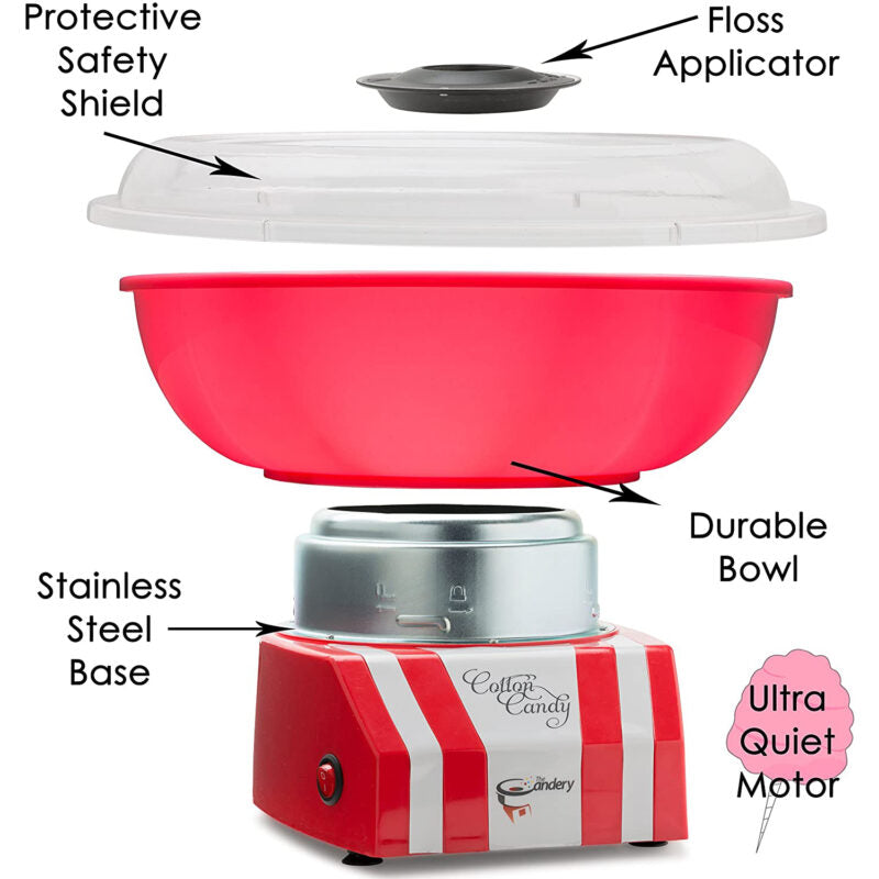 Standard Cotton Candy Machine Kit With 5-Pack Sugar Floss – The Candery